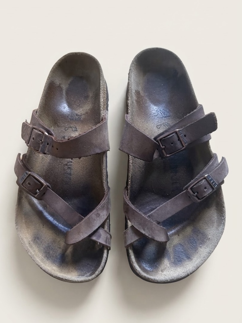 Birkenstock Sz 4.5 (35) Mayari Birko-Flor Nubuck Brown Sandals